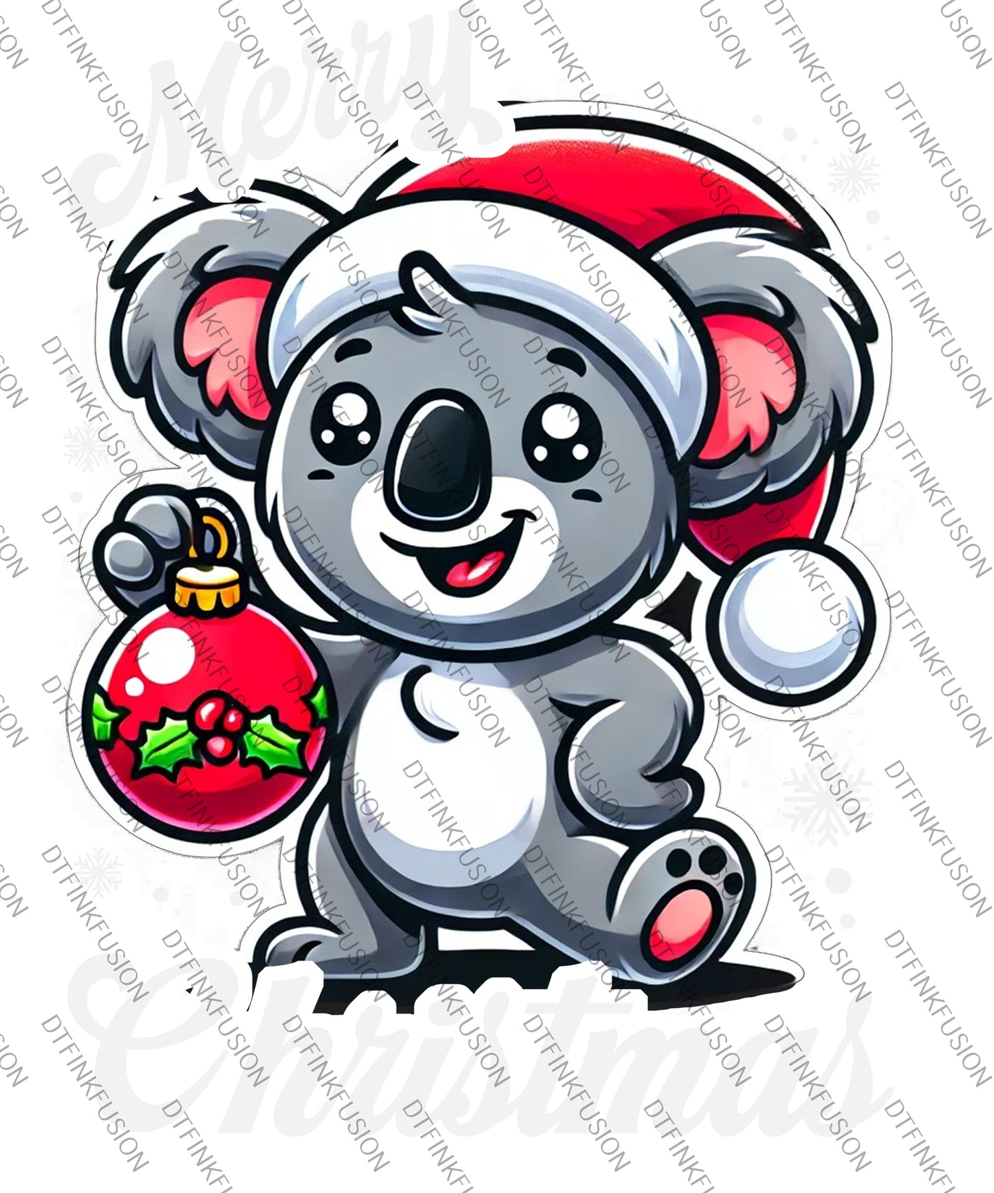 Christmas Koala DTF Print