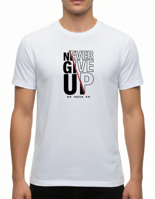 Never Give Up T Shirt Medium