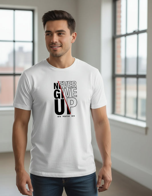Never Give Up T Shirt XL