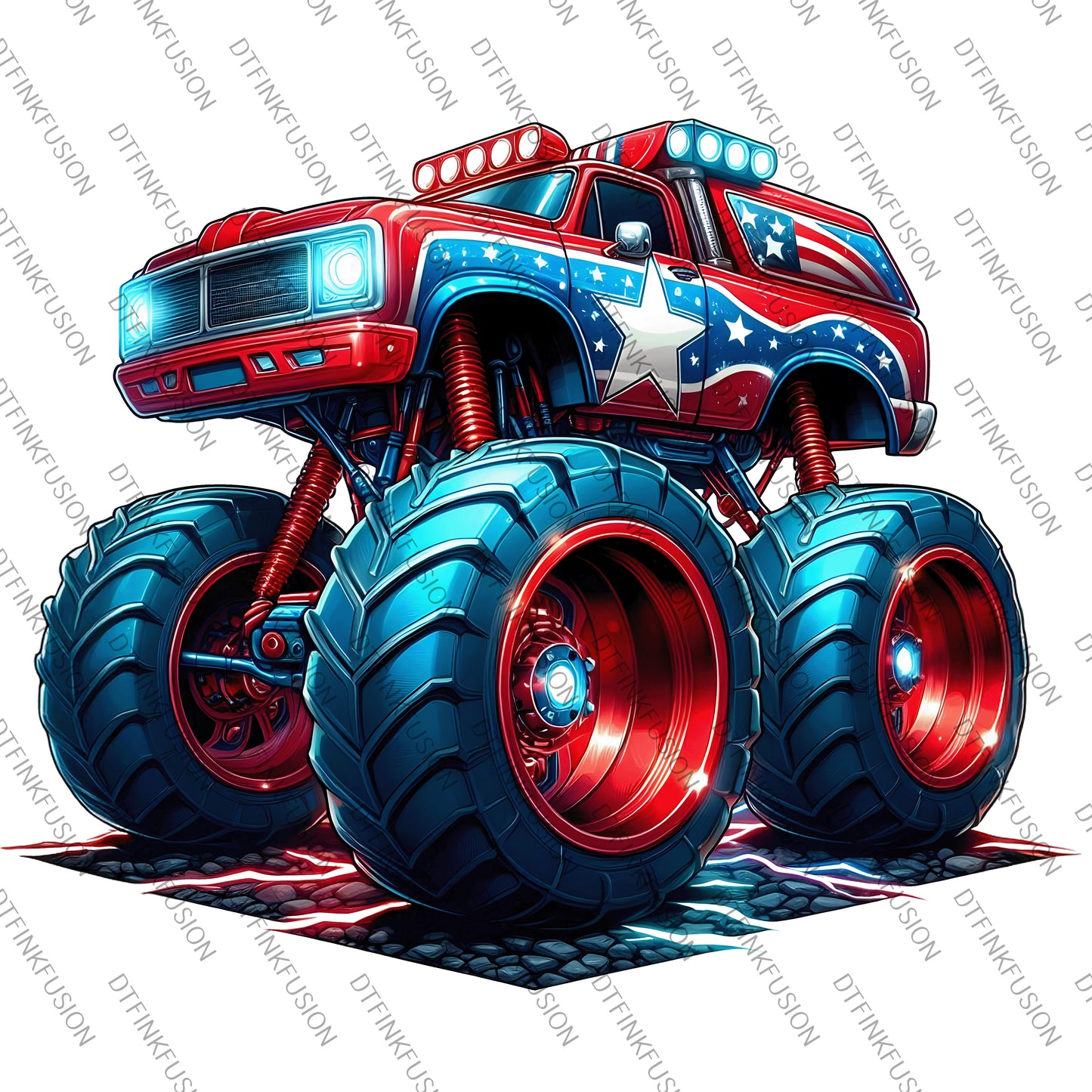 Monster Truck DTF Print