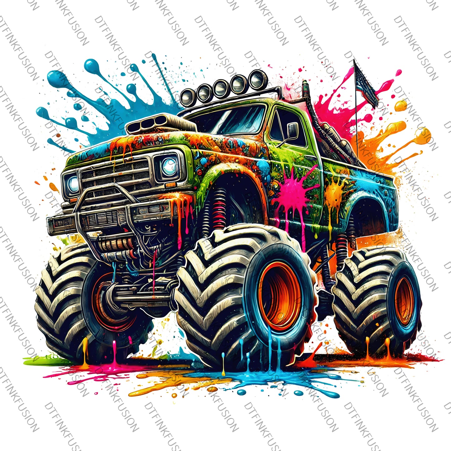 Monster Truck DTF Print