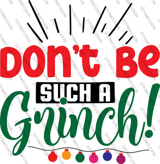 Grinch DTF Print