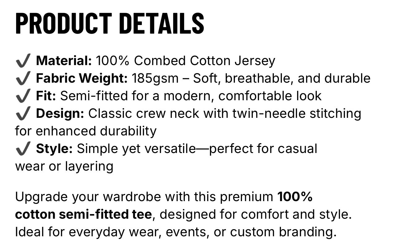 T-shirt orders available on request